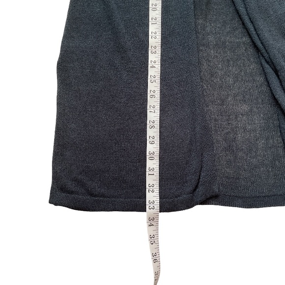 J. Jill Navy Blue Women's Open Cardigan Sweater Linen Rayon, size M - Picture 8 of 9